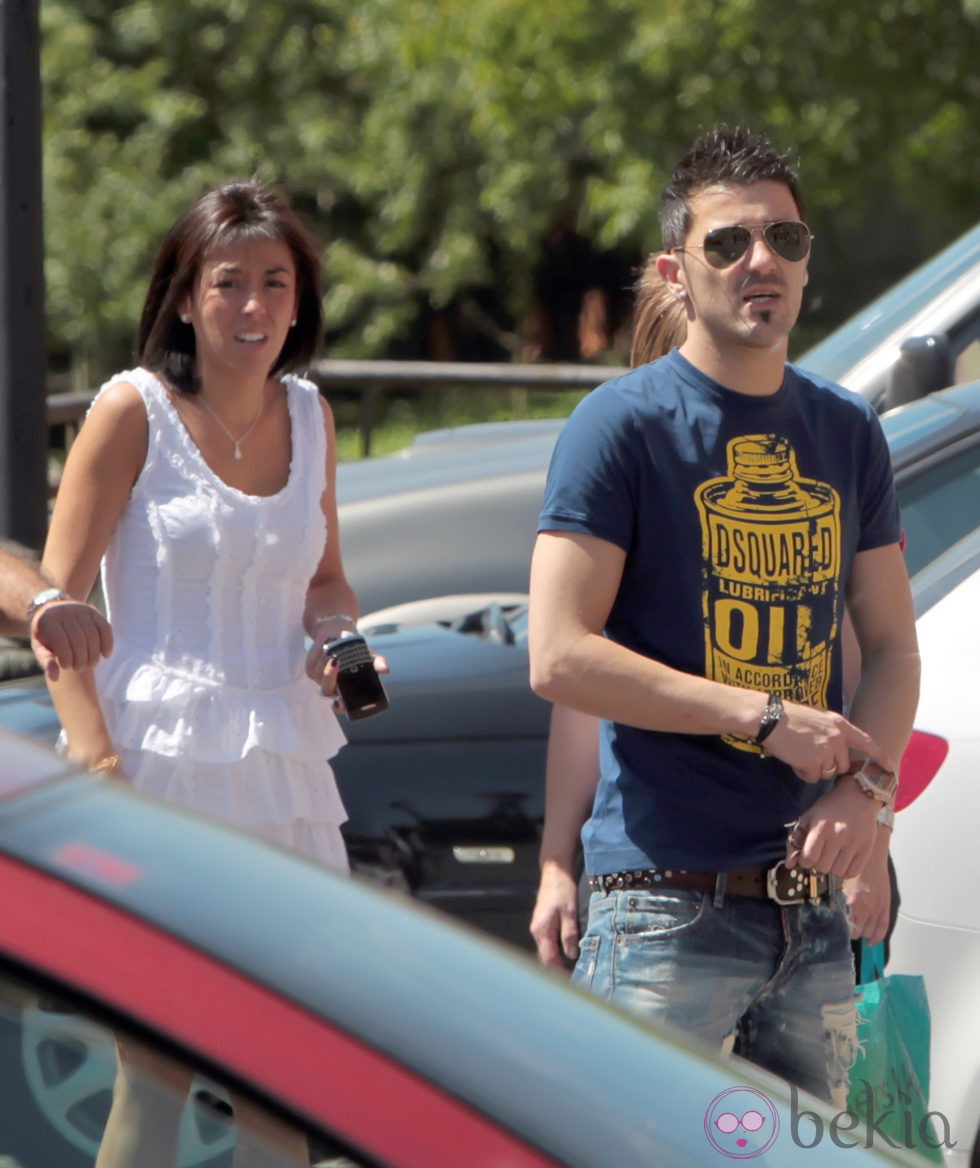 David Villa y su mujer 