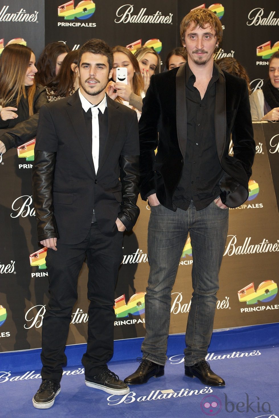 Javier Hernández e Iván Massagué en los Premios 40 Principales 2011