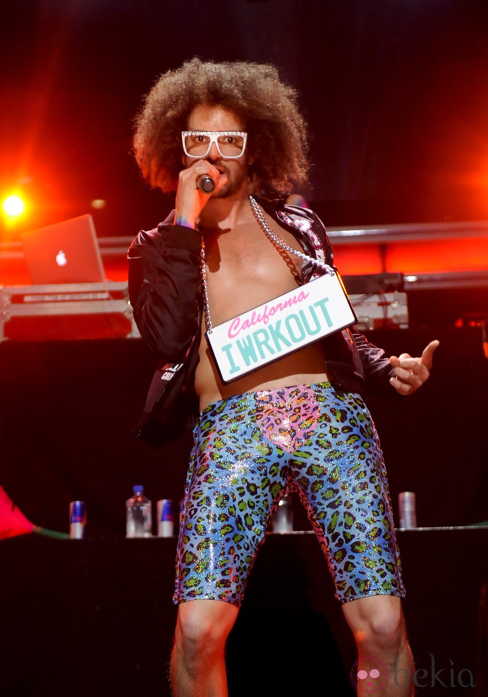 RedFoo de LMFAO durante su actuación en los Jingle Ball 2011