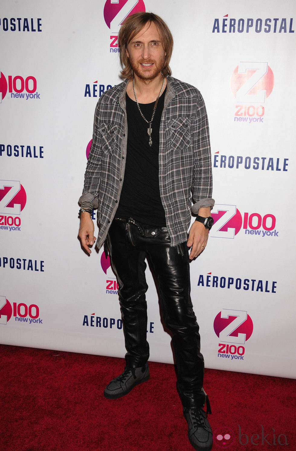 David Guetta posando en el concierto Jingle Ball 2011 en Nueva York