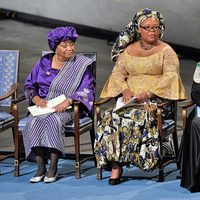 Las galardonadas con el Premio Nobel de la Paz 2011 en Oslo