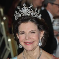 La Reina Silvia de Suecia en el banquete de los Premios Nobel 2011