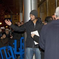 Feliciano López en el partido Madrid-Barça en el Santiago Bernabéu