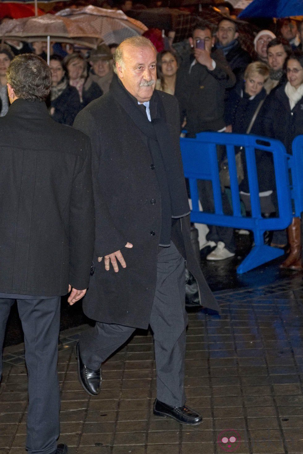 Vicente del Bosque en el partido Madrid-Barça en el Santiago Bernabéu