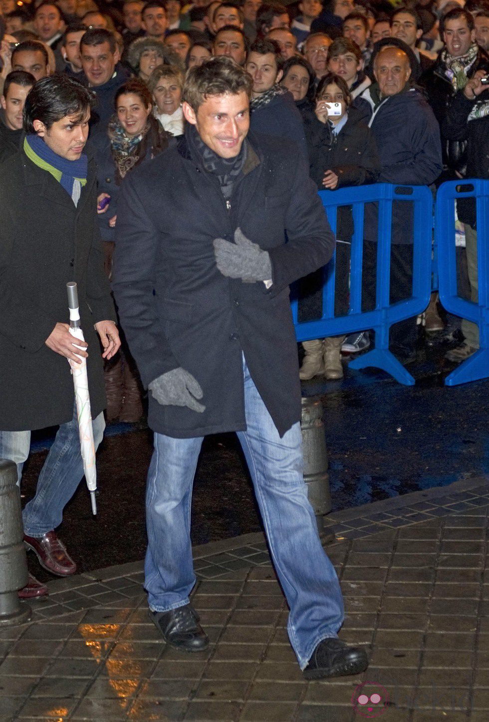 Juan Carlos Ferrero en el partido Madrid-Barça en el Santiago Bernabéu