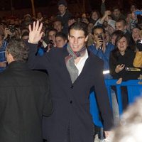 Rafa Nadal en el partido Madrid-Barça en el Santiago Bernabéu