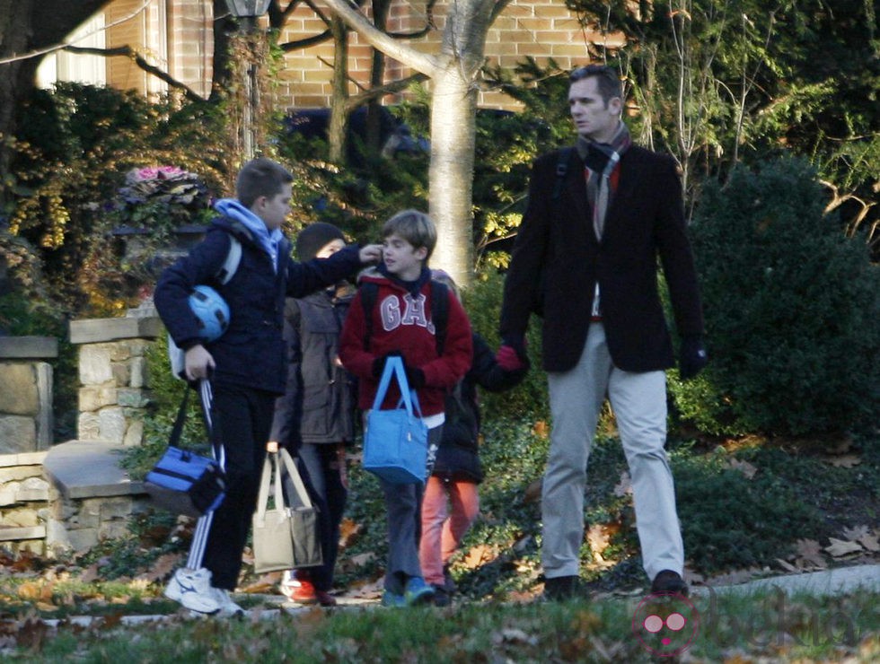 Iñaki Urdangarín con sus hijos Juan Urdangarín y Pablo Nicolás Urdangarín