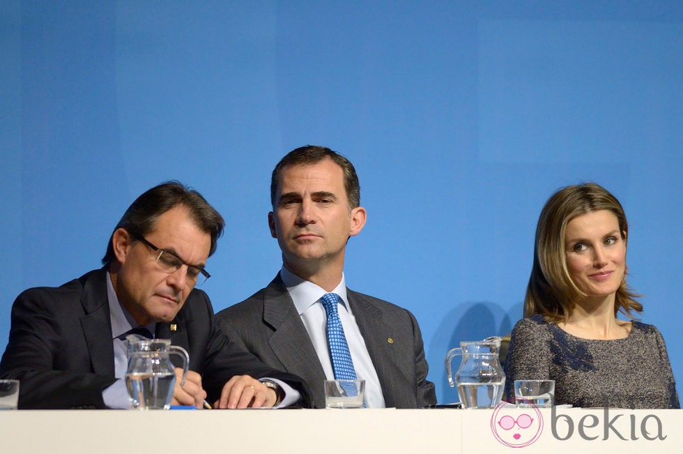 Artus Mas y los Príncipes en la presentación de la Fundación Príncipe de Girona en Barcelona