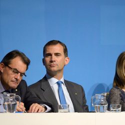 Artus Mas y los Príncipes en la presentación de la Fundación Príncipe de Girona en Barcelona