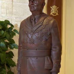 Figura de chocolate del Rey Don Juan Carlos