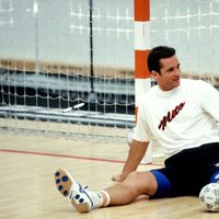 Iñaki Urdangarín entrenando con el Barça de Balonmano en 1997