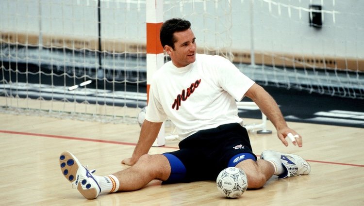 Iñaki Urdangarín entrenando con el Barça de Balonmano en 1997