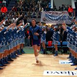 Iñaki Urdangarín en la final de la Copa de Europa de Balonmano en 1998