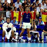 Iñaki Urdangarín en un partido de balonmano en Sidney 2000