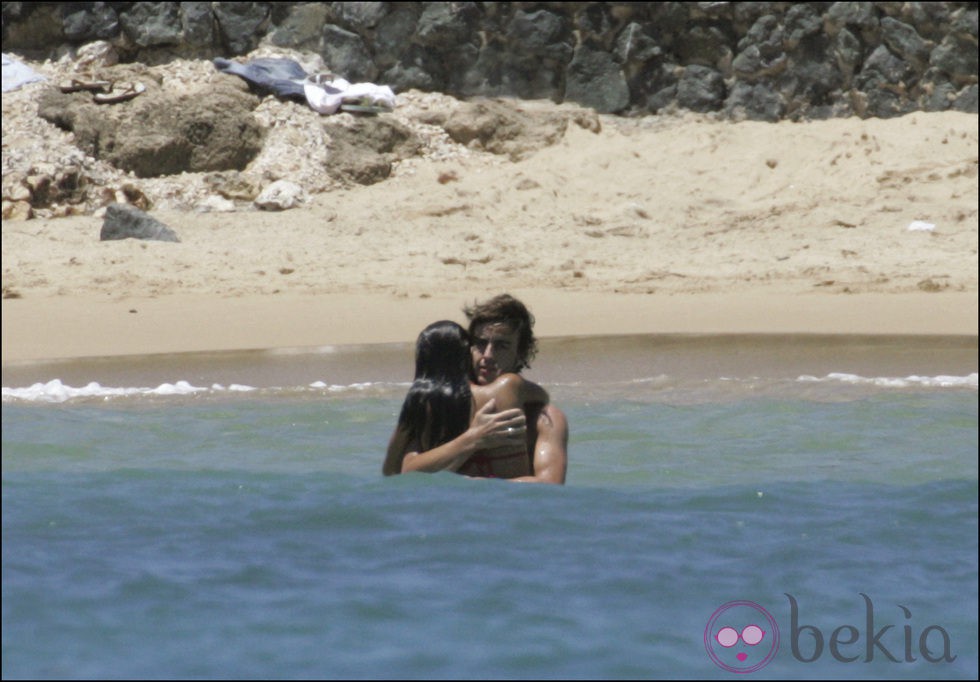 Fernando Alonso y Raquel del Rosario en Puerto Rico