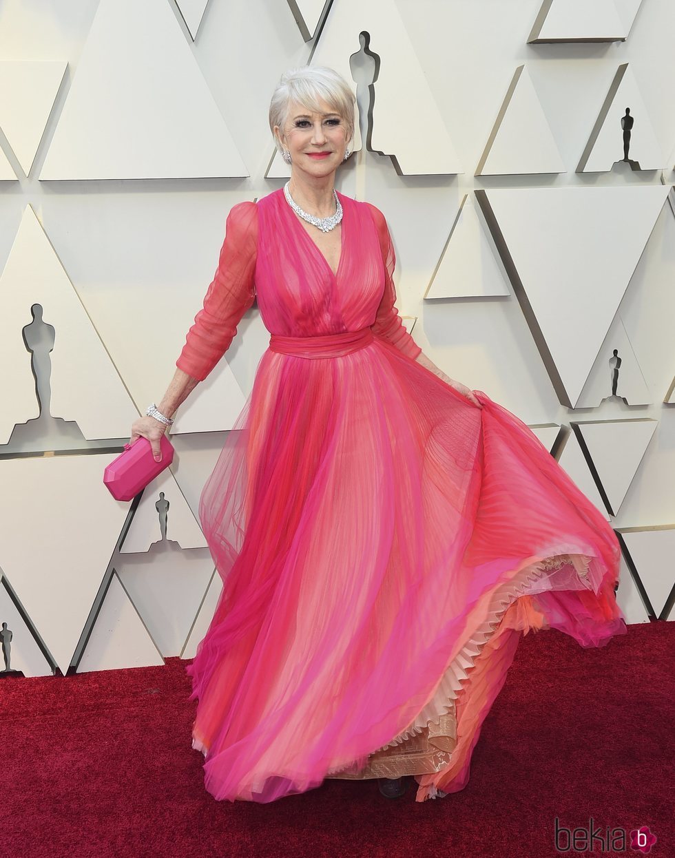 Helen Mirren en la alfombra roja de los Premios Oscar 2019