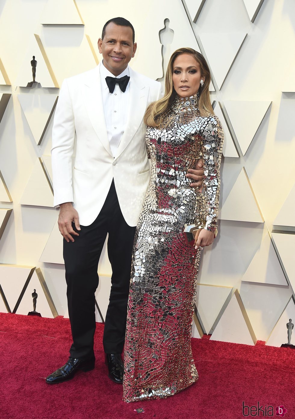 Jennifer Lopez y Alex Rodríguez en la alfombra roja de los Premios Oscar 2019