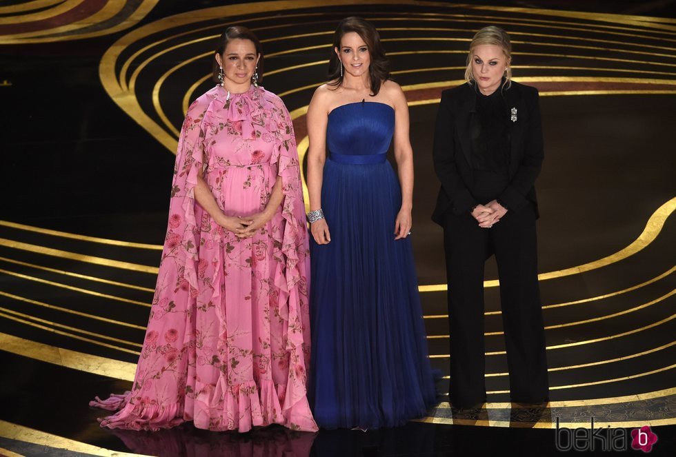 Maya Rudolph, Tina Fey y Amy Poehler durante la gala de los Premios Oscar 2019