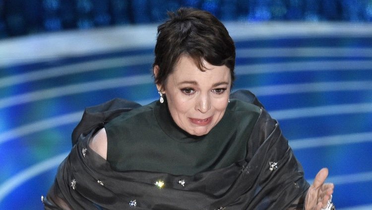 Olivia Colman recogiendo el Oscar 2019 a Mejor actriz