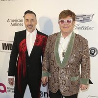 David Furnish y Elton John en la fiesta que el cantante organiza en los Premios Oscar 2019