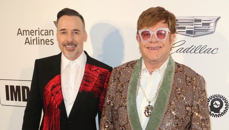 David Furnish y Elton John en la fiesta que el cantante organiza en los Premios Oscar 2019