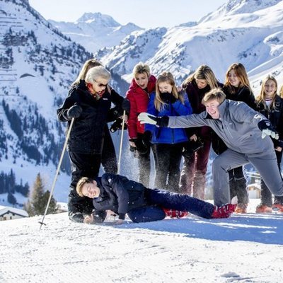 El divertido posado de invierno de la Familia Real Holandesa