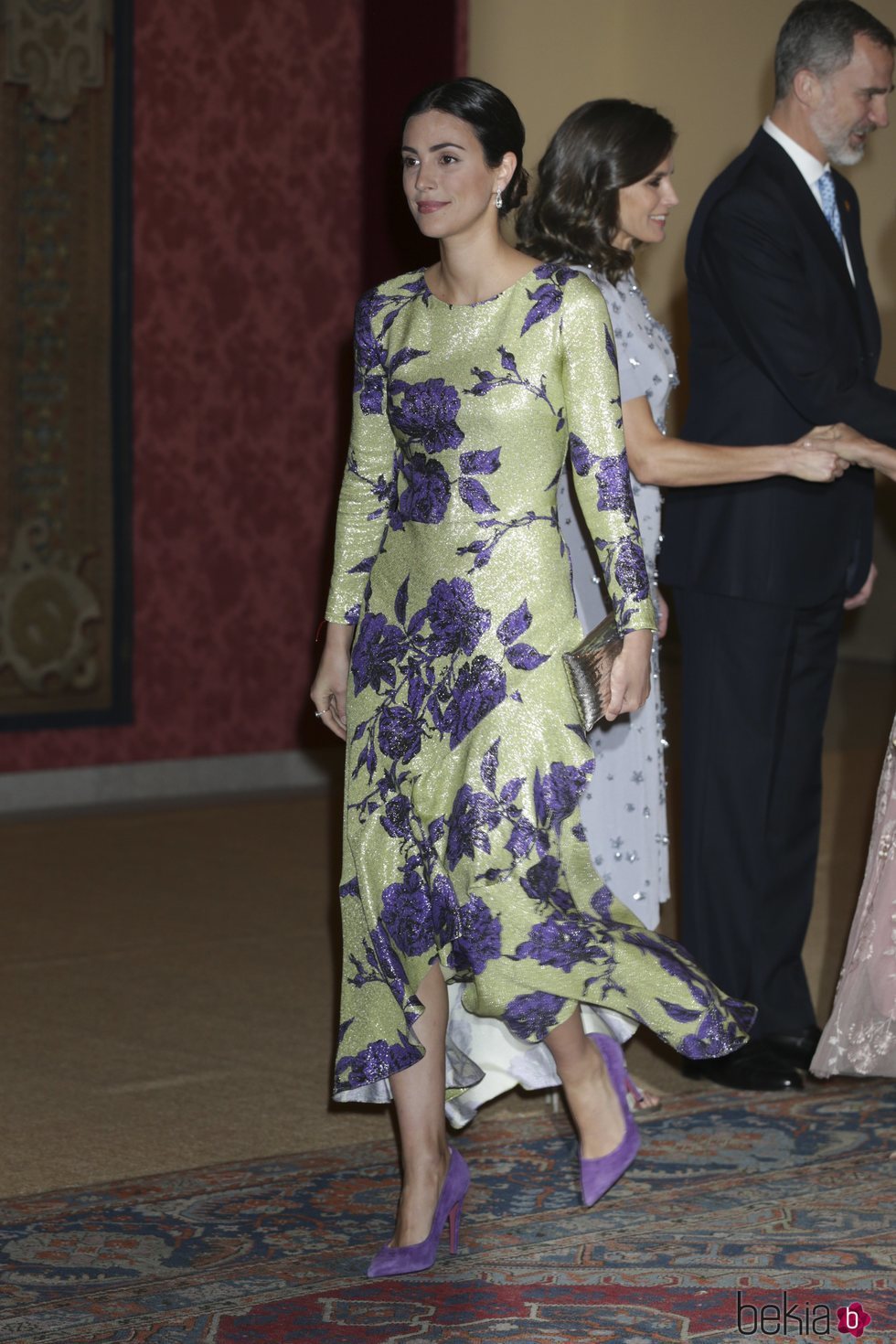 Alessandra de Osma tras saludar a los Reyes Felipe y Letizia en la cena por la Visita de Estado del Presidente de Perú, Martín Vizcarra