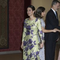 Alessandra de Osma tras saludar a los Reyes Felipe y Letizia en la cena por la Visita de Estado del Presidente de Perú, Martín Vizcarra