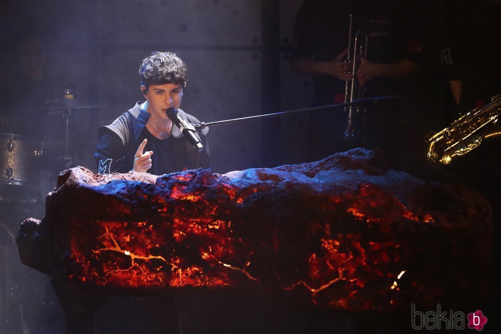 Alfred García al piano en su primer concierto de la gira en Madrid