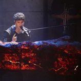 Alfred García al piano en su primer concierto de la gira en Madrid