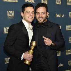 Rami Malek y su hermano Sami en la fiesta posterior a los Globos de Oro 2019