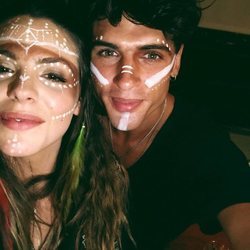 Laura Matamoros celebrando su cumpleaños con Daniel Illescas