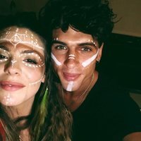 Laura Matamoros celebrando su cumpleaños con Daniel Illescas