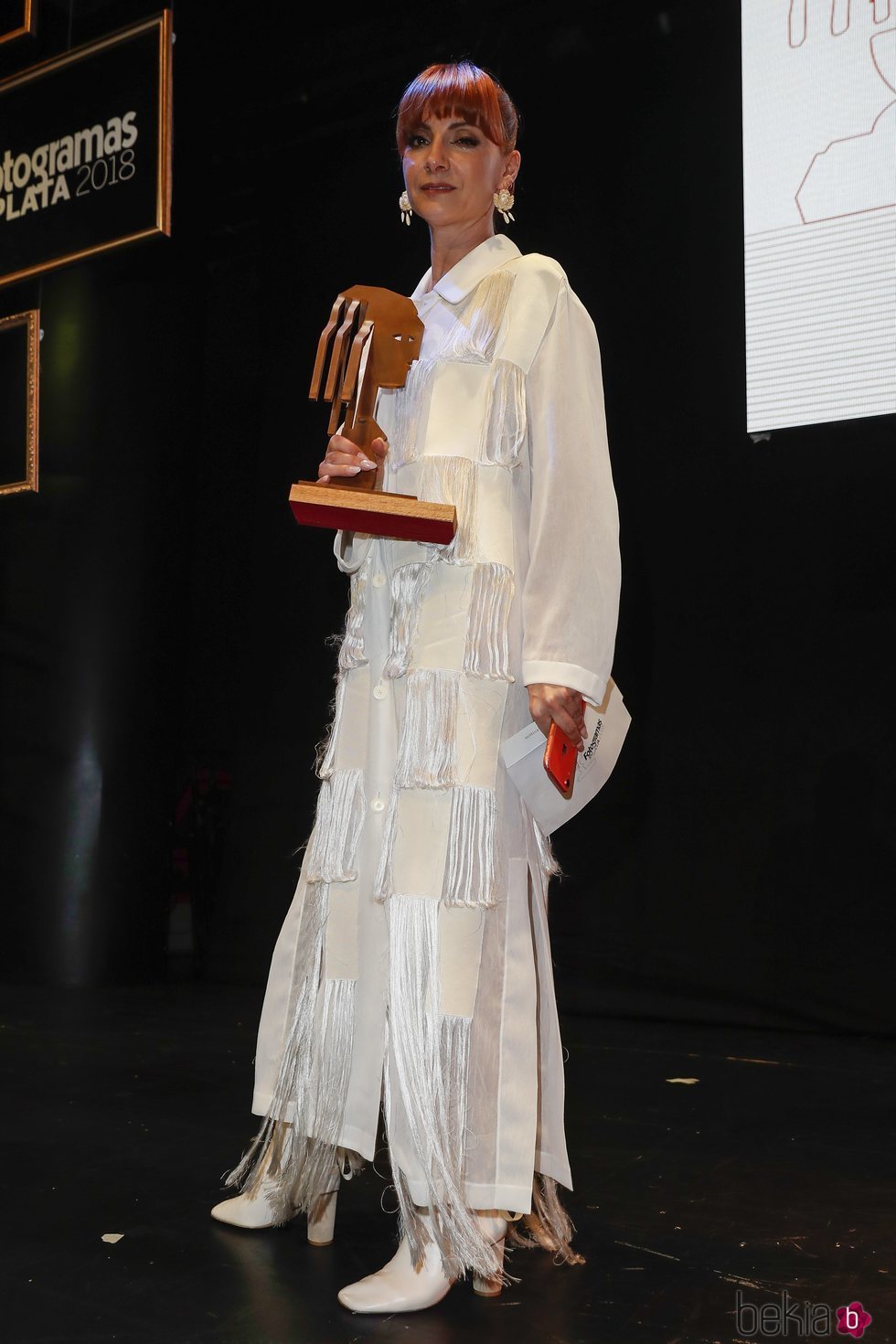 Najwa Nimri con su premio Fotograma de Plata 2018