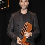 Javier Rey con su premio Fotograma de Plata 2018