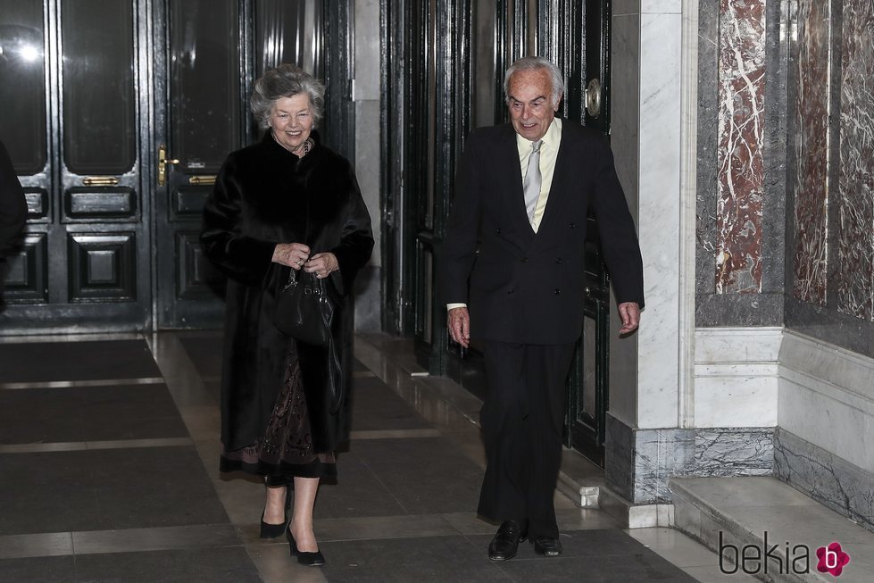 Carlos Zurita y Ana de Francia en el 80 cumpleaños de la Infanta Margarita