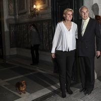 Carlos Zurita y sus hijos, Alfonso y María Zurita, en el 80 cumpleaños de la Infanta Margarita