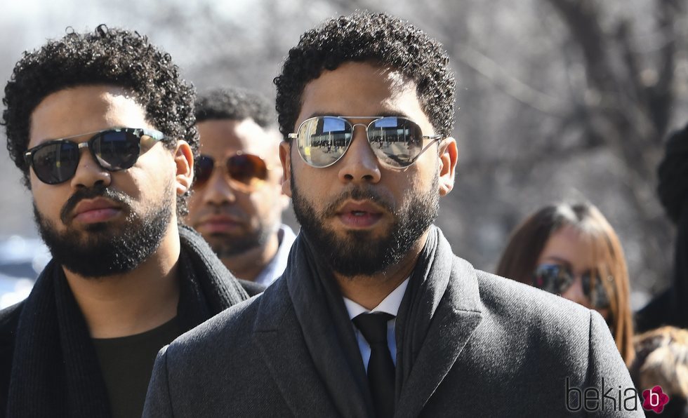 Jussie Smollett a su llegada a los tribunales