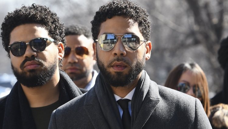 Jussie Smollett a su llegada a los tribunales