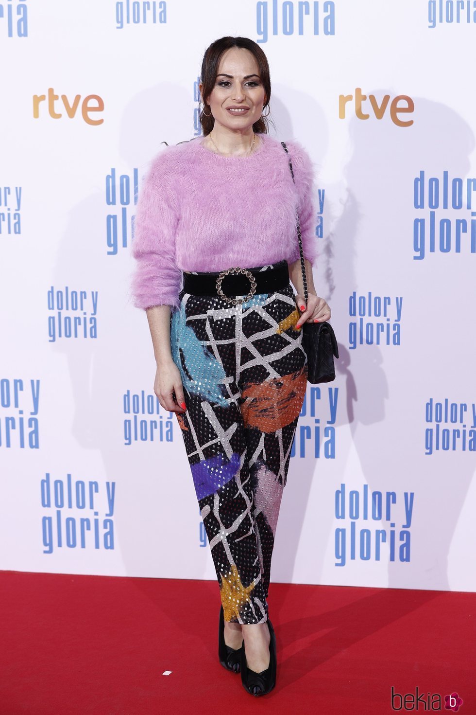 María Escoté en la alfombra roja de 'Dolor y gloria'