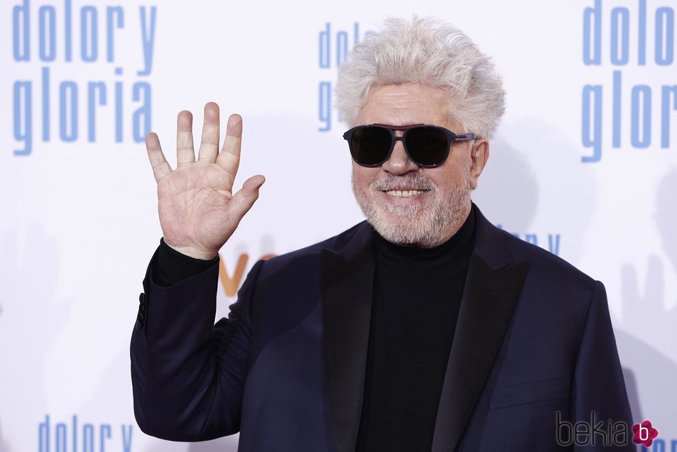 Pedro Almodóvar en la alfombra roja de 'Dolor y gloria'