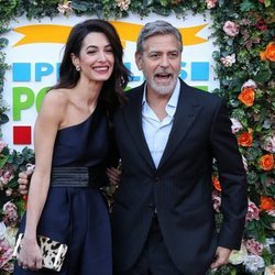 George y Amal Clooney en la gala benéfica People's Postcode Lottery