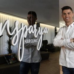 Cristiano Ronaldo en la inauguración de la clínica de transplante capilar 'Insparya'