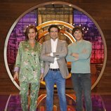 Samantha Vallejo-Nágera, Pepe Rodríguez y Jordi Cruz en la presentación de 'MasterChef 7'