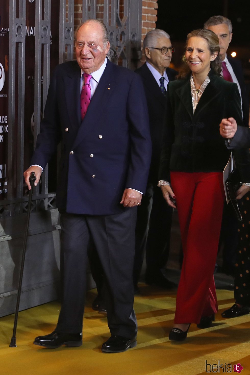 El Rey Juan Carlos y la Infanta Elena en la presentación de los carteles de la Feria de San Isidro 2019