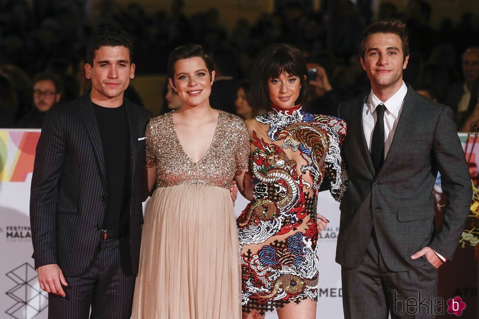 María Pedraza, Jaime Llorente, Pol Monen y Andrea Ros en la alfombra roja del Festival de Cine de Málaga 2019