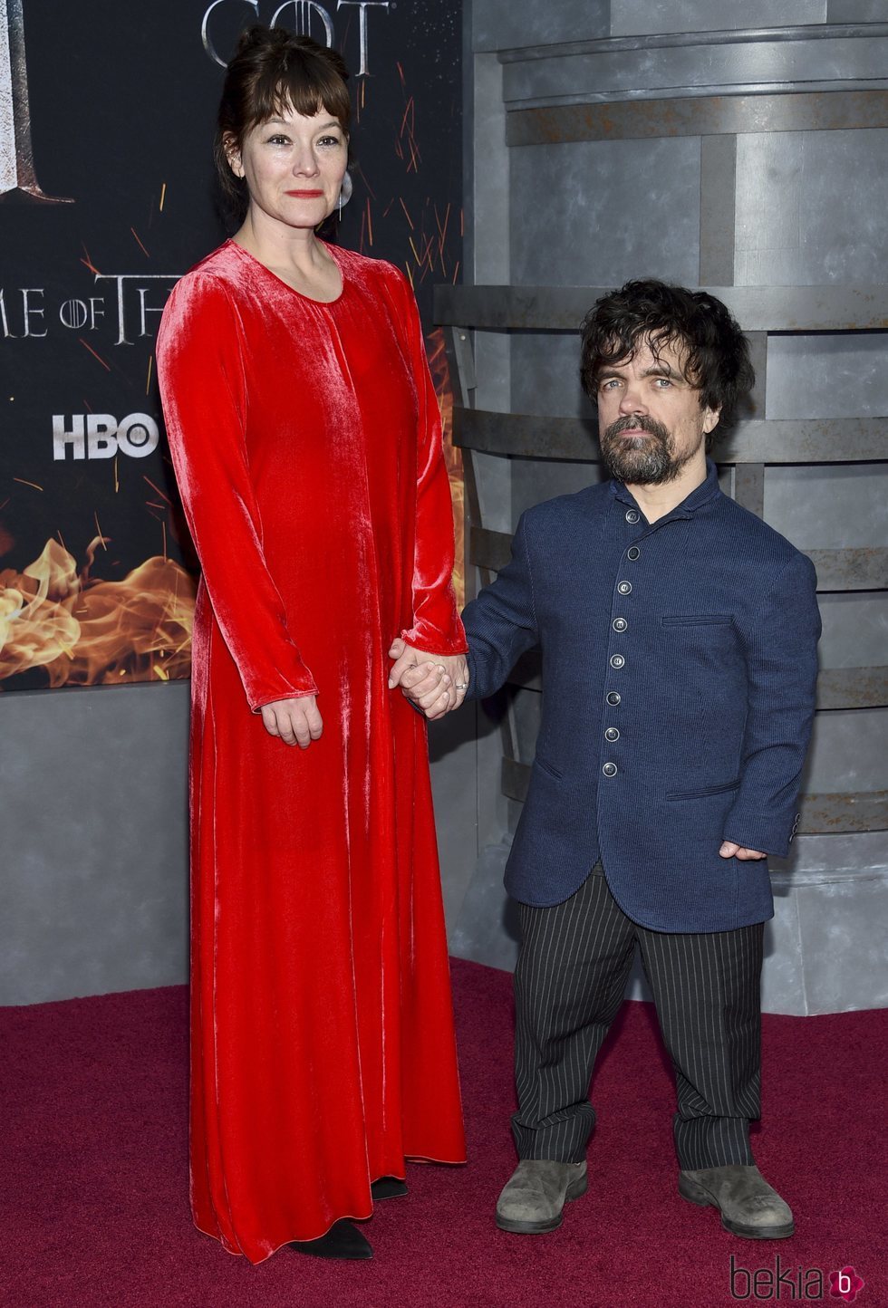 Erica Schmidt y Peter Dinklage en la premiere de la octava temporada de 'Juego de Tronos'