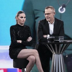 Irene Rosales y Jordi González en el plató de 'GH DÚO'  durante la gala 14