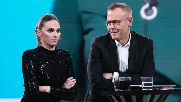 Irene Rosales y Jordi González en el plató de 'GH DÚO'  durante la gala 14