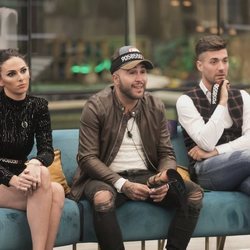 Irene Rosales, Kiko Rivera y Alejandro Albalá durante un momento de la gala 14 de 'GH DÚO'